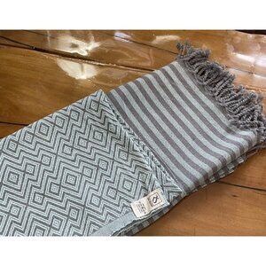 Ray Silver 100% Organic Turkish Cotton Towel Scarf Wrap Sarong Quick Dry 71x40"